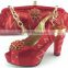 Wholesale italian shoes and bag set women matching shoes and bag