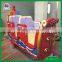 amusement attraction electric ride on train with tracks