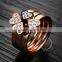Rose gold plated stainless steel lover's heart zircon ring fashion women ring wedding jewelry 6210029