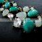 vintage bronze green stone cabochon chunky choker women statement necklace fashion chic jewelry 2013 6390022