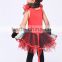 HOT 3 Piece Set Baby Girl Fancy Red Devil Dress New Halloween Carnival Kids Cosplay Costume Naughty Little Demon Party Dress XL
