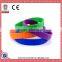 2016 Factory Supply Green Silicone Color Filled Wrist Band Personalized Debossed Silicone Bracelet Wristband