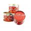 red color tomato paste in canned packing