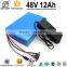Rechargeable 6P13S lithium battery pack 48v 12Ah with 3.7V Cell BMS Charger nicd 4.8v rechargeable battery pack