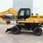 china new hydraulic excavator 9 ton JGM909L wheel excavator for sale