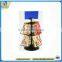 Metal free staning post card display stand