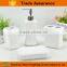 Elegant Ceramic Bath Bathroom Sets with Relief Flower