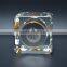 Square glass stopper with aluminum cap inside custom design