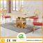 TH411 Hot Sale Rose Gold Stainless Steel Round Marble Dining Table Set