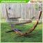 Double Wide Wood Arc Outdoor Hammock & Stand Set