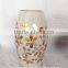Different Shapes Golden Mosaic Glass Floral Vase