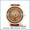 Private label your own logo leather band wristwatch wholesale wood watch