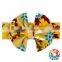 Pink Flower Big Bow Headband Stretchy Bow Hairband Rabbit Print Nylon Headbands