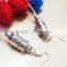 4th of july party supplies pom pom pedant led flashing earrings