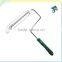 US cage style chrome plated 9'' inch paint roller with green handle,3/8 pile height, polyester material medium quality sleeve