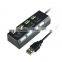 2016 new arrival USB 2.0 high speed 4 in 1 HUB with blue LED for power
