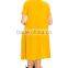 bulk womens clothing Deep Red Pocket Mock Neck Dress short sleeve frock design