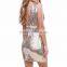 2016Customized Plus Size Women Sequined Sleeveless Party Dress Cocktail Dress