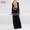 2017 New Women Long Sleeve Black Cocktaol Dress Open Back Outlook Dress