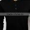 Hot Sale Cheapest Custom Long Sleeve Button Placket Black Men's 65% Polyester 35% Cotton Breathable Pique 200g Casual Polo Shirt