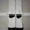 white blank polyester socks for sublimation with black heel and toe