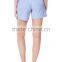 Wholesale women clothes summer casual belted cotton chambray shorts