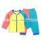 Spring Autumn Polka Dots Red Sky Blue Kids Pajamas Girl Nightwear