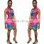 Walson Women Traditional African Print Fitted Dashiki Bodycon Dress