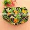 Wholesale floral ruffle shorts floral bloomers with green bowknot for baby girls