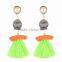 XP-TE-2109 Silk Morocco Handmade Tassel Beaded Earring