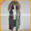 Wholesale Genuine Raccoon Fur With Faux Fur Lining Down Parka