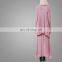 OEM Supply Malaysia Women Baju Kurung Pink Pleated Two Pieces Muslim Ladies Dress Islamic Clothing