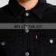 Wholesale Mens Button Fastening Black Denim Jacket