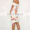 2017 high quality hot sale off shoulder white sexy women fashion dress