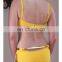 Yellow Gold Belted Hipster Bikini Swimsuit