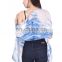 Long Sarong Cotton Hand Block Print Stole Large Beach Pareo Wrap Indigo tie dye