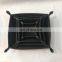 Custom fashional leather and felt tray with snap-fastener for sundries