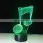 Wonderful Music Mode Color Change Creative 3D Acrylic Visualization Table Night Light Lamp