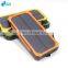 Solar power bank 12000mah light solar power charger LED Screen Display recharge battery power charger