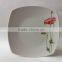 Beautiful 30pcs square fine porcelain dinner set with decal printing