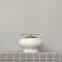 New Chinese Light Luxury Large White Ceramic Flower Vase With Metal Cap For Living Room Decor