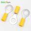 Cold pressed terminal yellow RV5.5-8 with sheath and pre-insulated