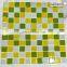 green and yellow mix color crystal mosaic tiles swimming pool glass mosaic tiles splash back hot melted pool mosaics tiles