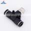 Male Branch Tee One Touch Push In To Connect T shape Male Thread Pneumatic Fitting