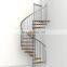European Apartment project solid wood stairway Space-Saving Mini Spiral Staircase