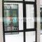 China suppliers customized hung window white slide up vertical sliding window with grill and architrave
