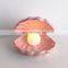 LED Shell Pearl Night Light Fairy Mussel Ceramic Bedside Table Lamps Shell Lamp For Home Aesthetic Room Decor