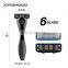 Biodegradable Man Metal Eco Friendly Safeti Shave 6 Blades Razor