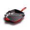 Non stick Cast Iron Frying Pan Enameled Skillet Square Grill pan