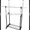 1" steel double pole adjustable closet hanger display rack